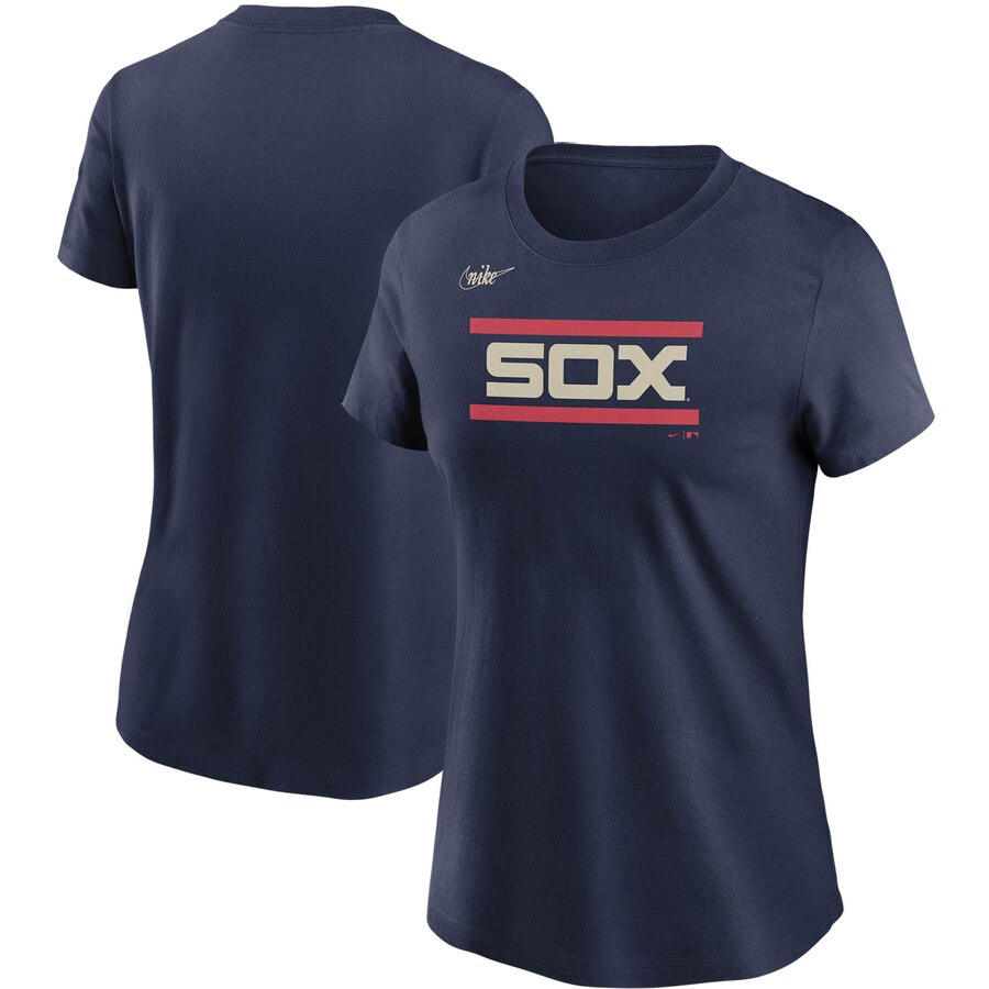 Chicago White Sox Nike Women's Cooperstown Collection Wordmark T-Shirt Navy